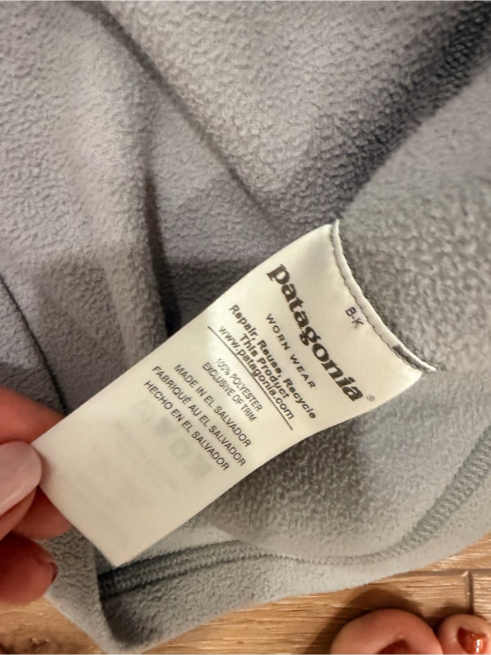 Patagonia Gray Quarter-Zip Fleece Pullover 0199 - Picture 3 of 4